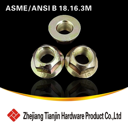 ASME  ANSI B 18.16.3MPrevailing torque type hexagon flange nuts